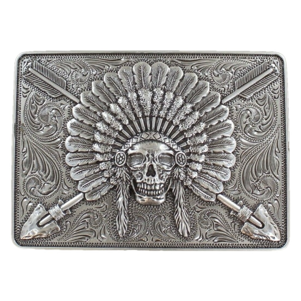 Ariat Silver Belt Buckle with Intricate Design